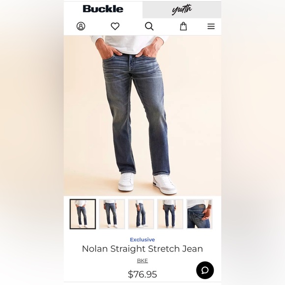 Men’s BKE Nolan Straight Stretch Jeans by BUCKLE. - Picture 7 of 8